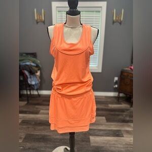 Lija Womens Athletic Dress Medium Coral NWOT Tennis Pickleball Athleisure Dress